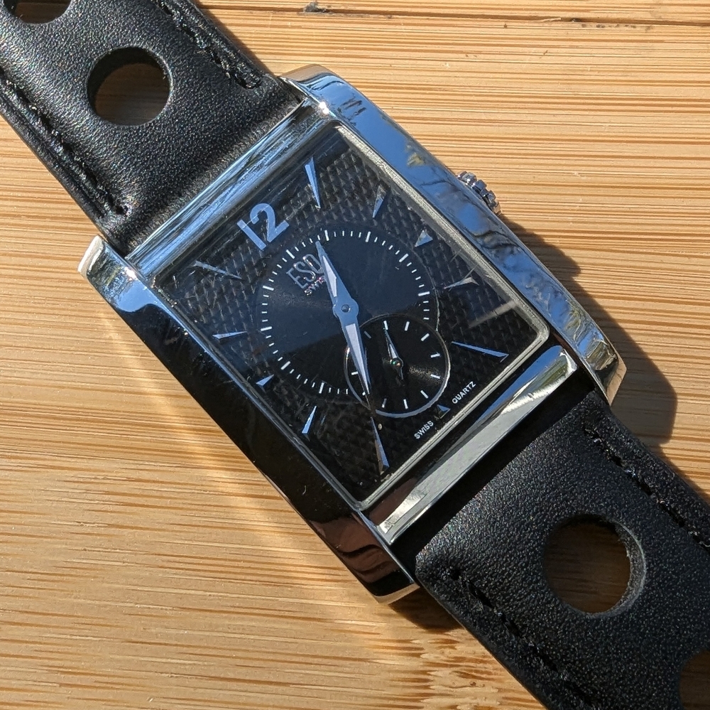 Movado Watch ESQ LEATHER - Picture 1 of 11